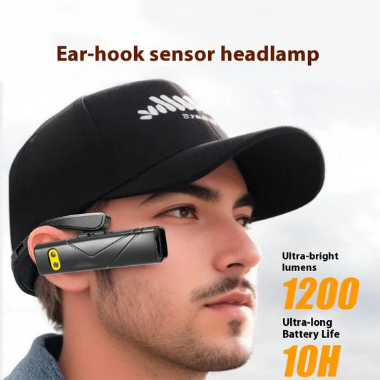 GlowEar™ Inductive Headlamp 🔦✨ Hands-Free Smart Lighting