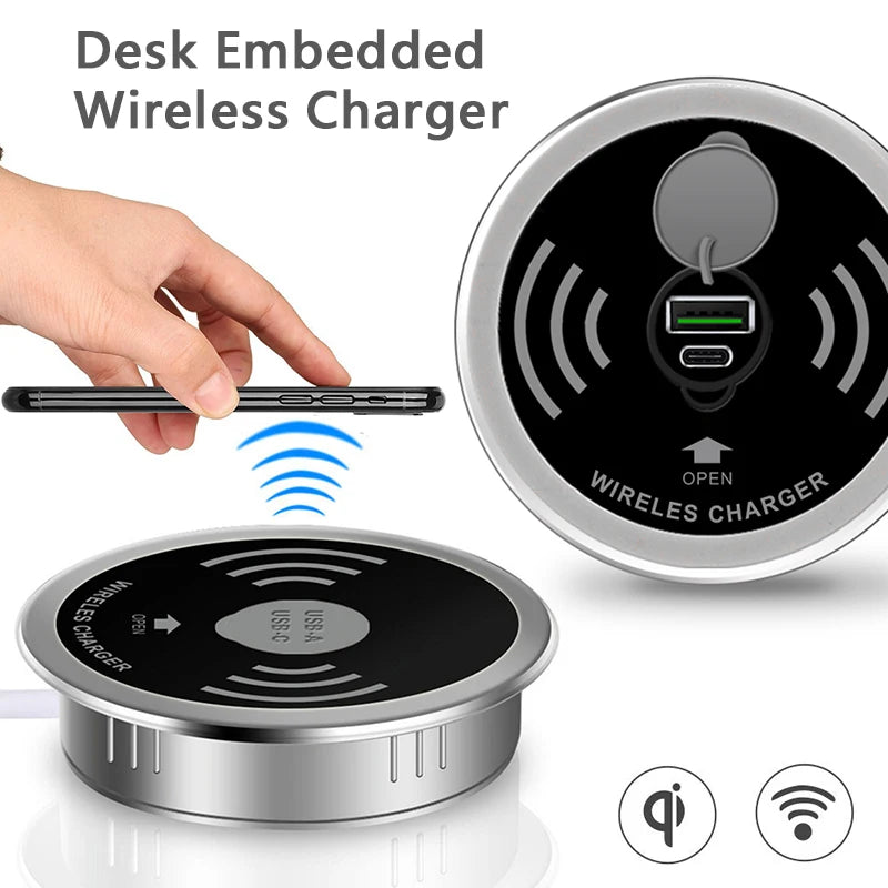 ClearDesk™ Wireless Charging Pad ✨📱 Minimal Look, Max Power